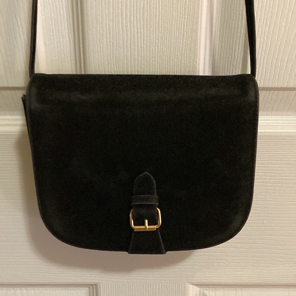 Vintage black suede shoulder bag - Picture 7 of 7